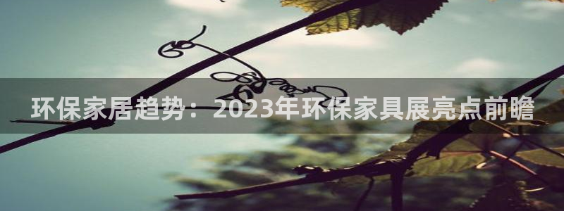 杏耀官网网站中心：环保家居趋势：2023年环保家具展亮点前瞻